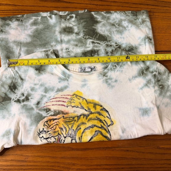 Lucky Brand Green and White Tie-Dye T-Shirt - Picture 6 of 7